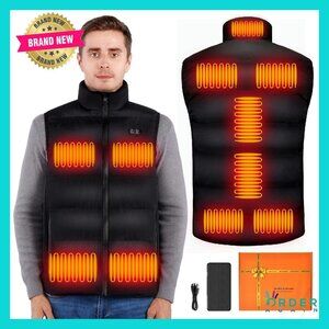 Lightweight Heated Vest Electric Jacket 11 Heating Zones Battery Pack Included